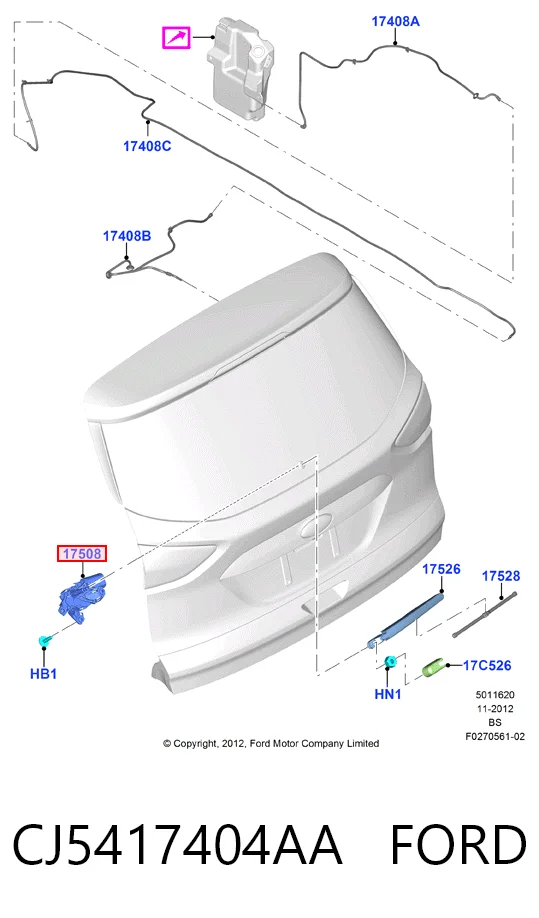 Мотор заднего стеклоочистителя на Ford Kuga II CBS