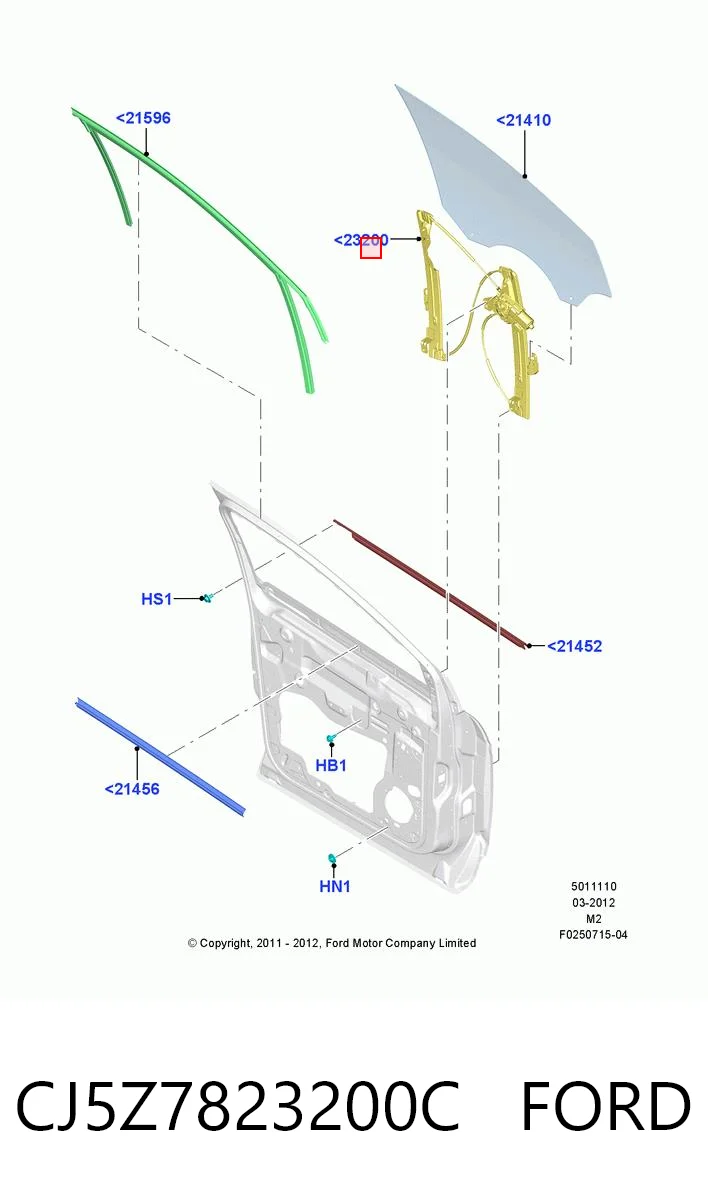 CJ5Z7823200C Ford Механизм подъема стекол