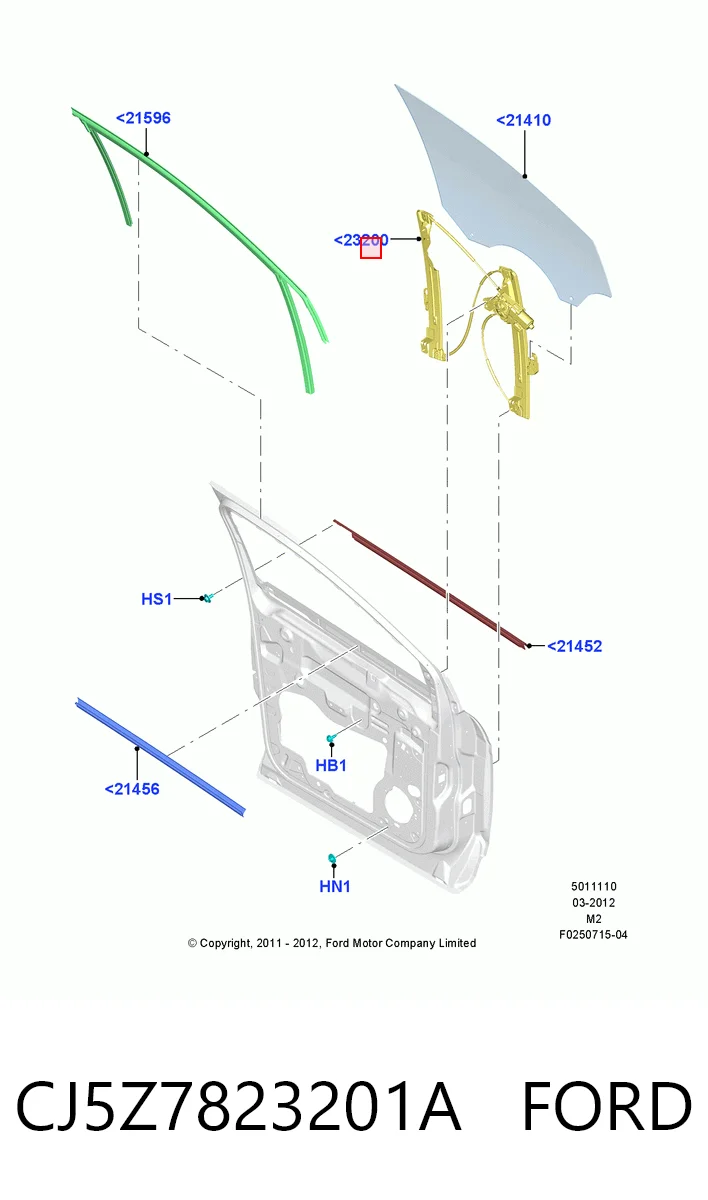 Механизм стеклоподъемника передней левой двери на Ford Escape II DM2