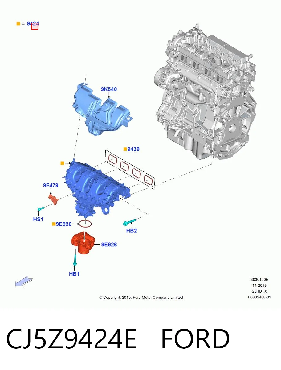 Коллектор впускной Ford Fusion седан (CD) (2012 - 2022) цена, от 62.85 USD