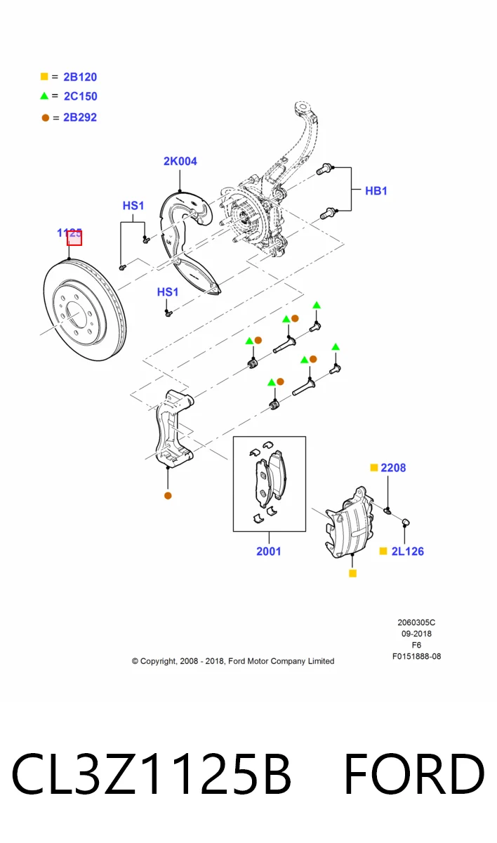 CL3Z1125B Ford Диск тормозной передний