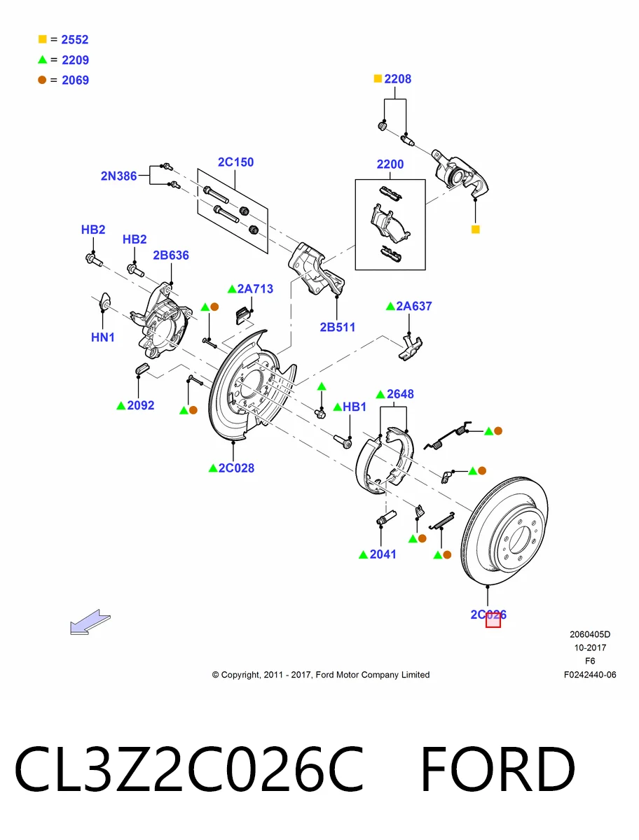 CL3Z2C026C Ford Дисковый тормоз