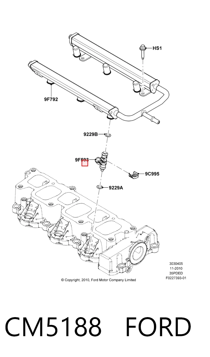 CM5188 Ford Топливные форсунки