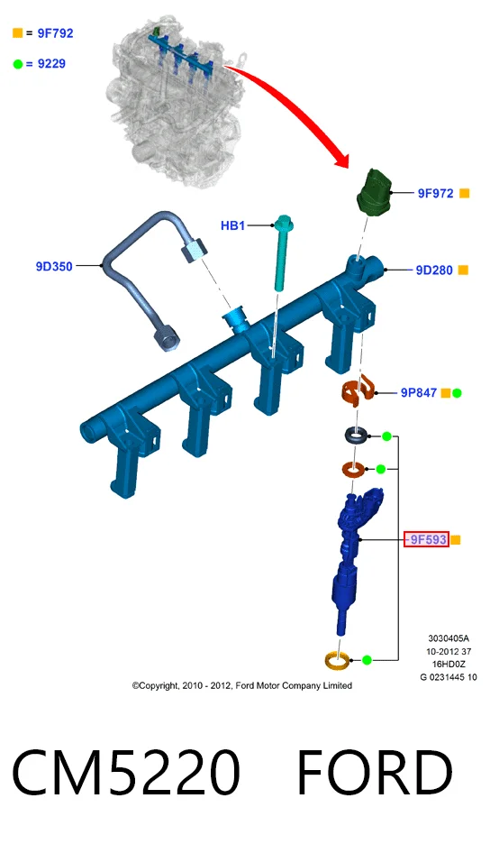 CM5220 Ford Топливные форсунки