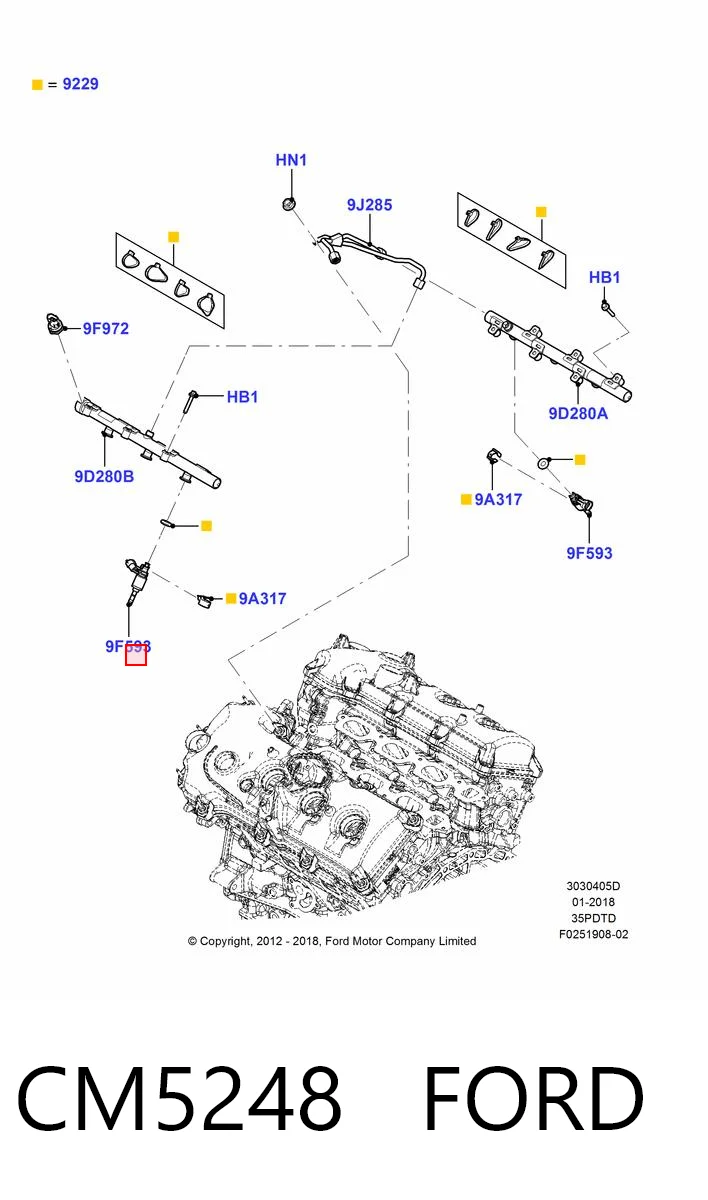 CM5248 Ford Топливные форсунки