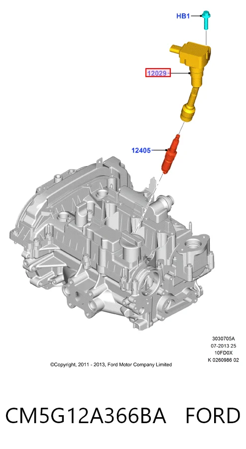 CM5G12A366BA Ford Катушка зажигания