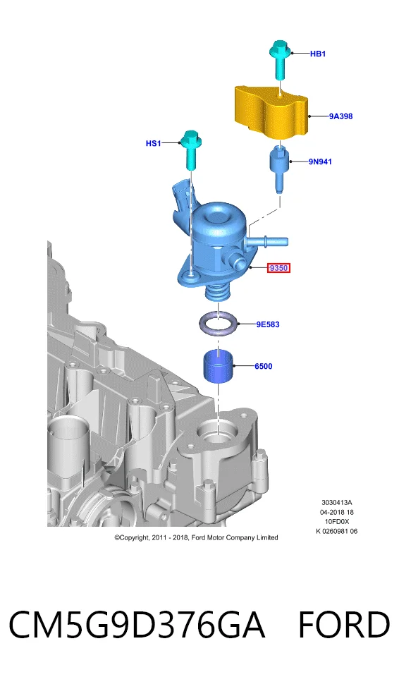 CM5G9D376GA Ford Насос топливный высокого давления (ТНВД)
