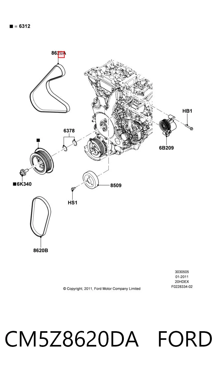 Ремень кондиционера Mazda RF6C18381
