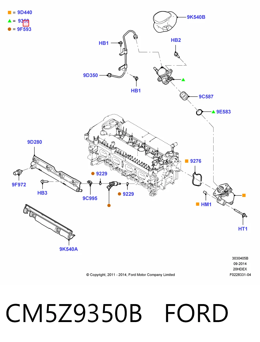 STCM5Z9350CA SAT Насос топливный высокого давления (ТНВД)