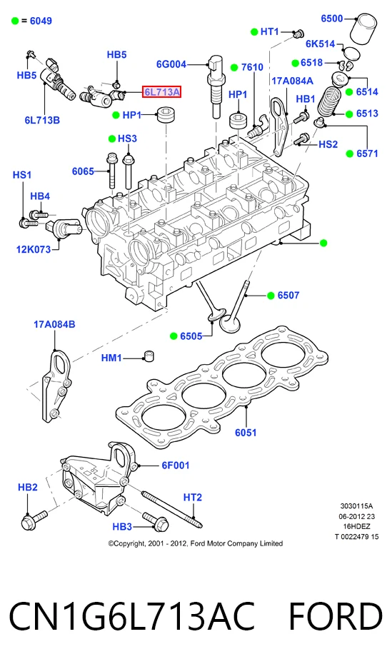 CN1G6L713AC Ford Клапан положения фаз распредвала
