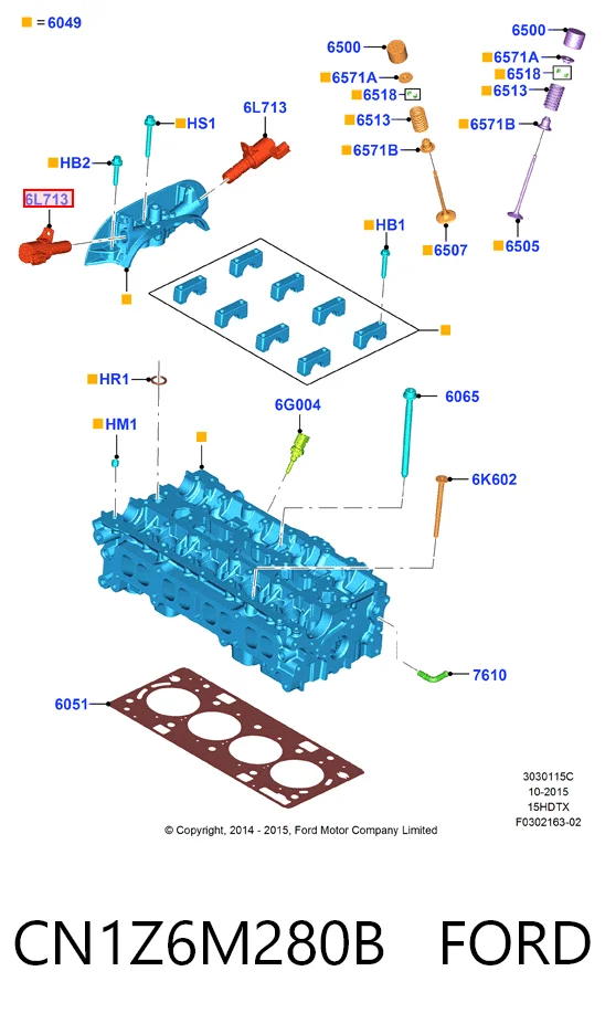 CN1Z6M280B Ford Клапан положения фаз распредвала