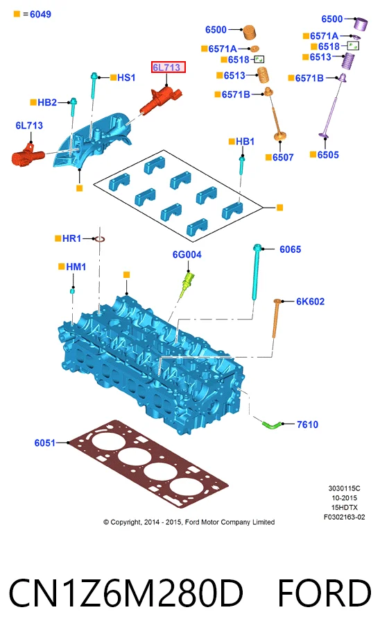 CN1Z6M280D Ford Клапан положения фаз распредвала