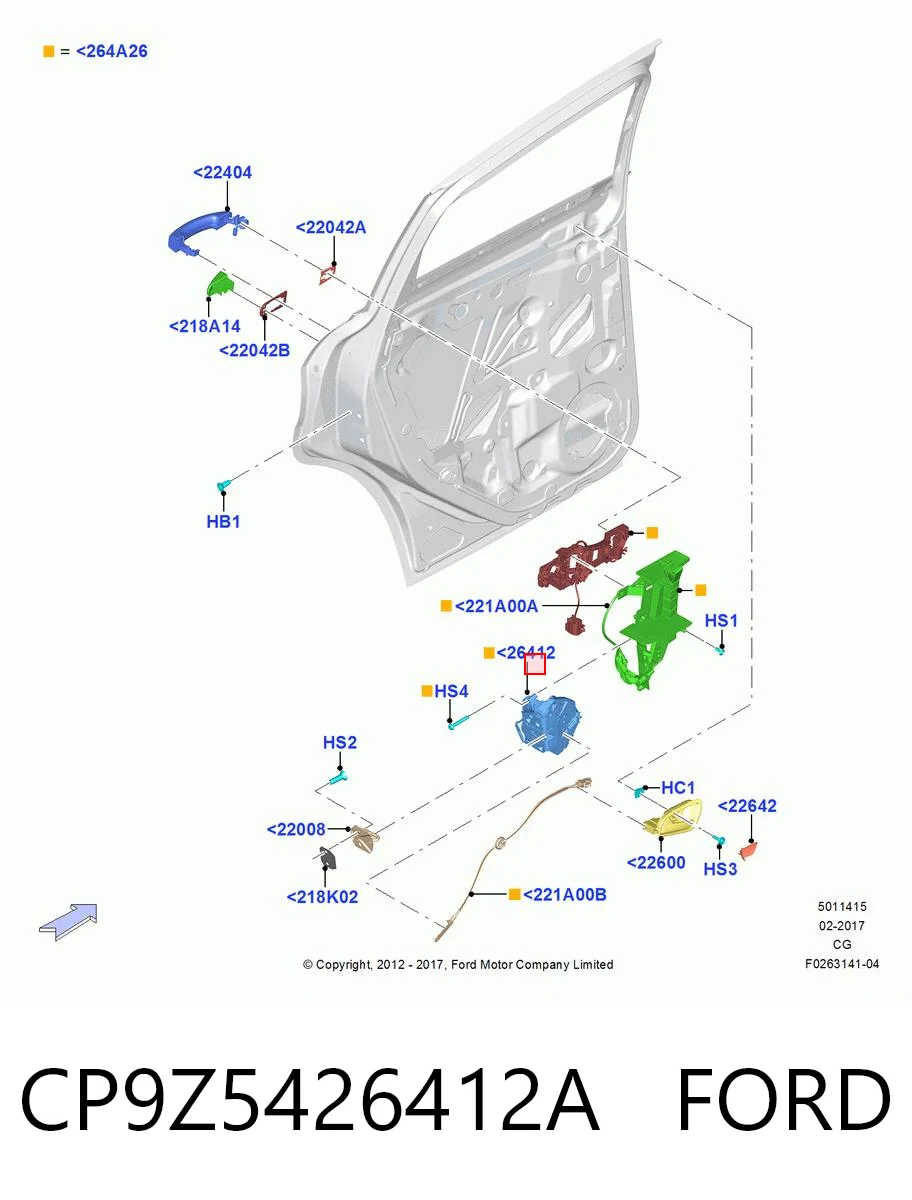 Замок задней двери, правой Ford Escape II внедорожник (DM2) (2012 - 2019) цена, от 9.10 USD
