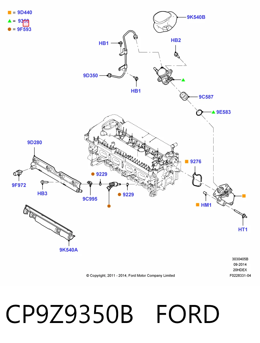 CP9Z9350B Ford Насос топливный высокого давления (ТНВД)