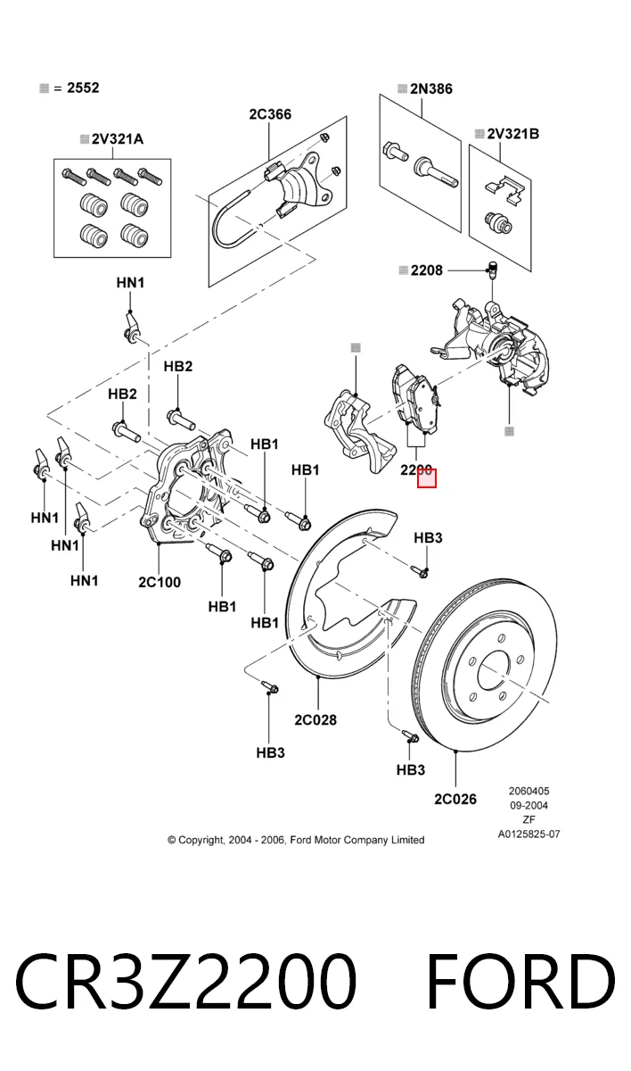CR3Z2200 Ford Колодки тормозные дисковые комплект
