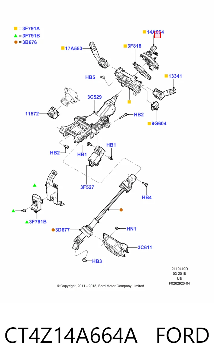 CT4Z14A664A Ford 