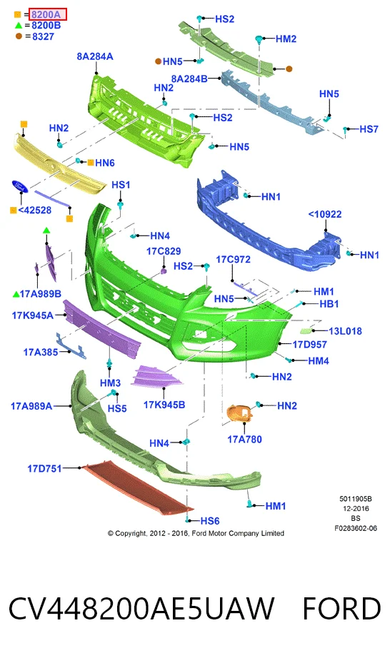 Решетка радиатора HMPCV448200AF5UAW Hmpx