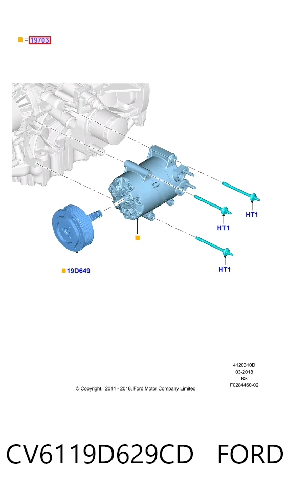 CV6119D629CD Ford Компрессор хладагента