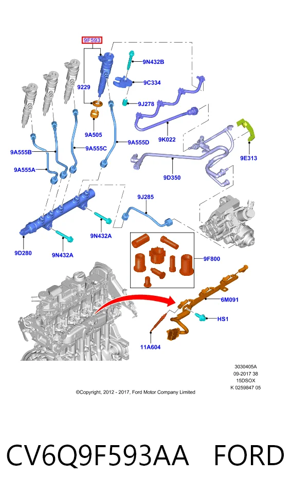Форсунка инжектора Ford Focus III хэтчбек (CB8) (2010 - 2020) цена, от 51.01 USD