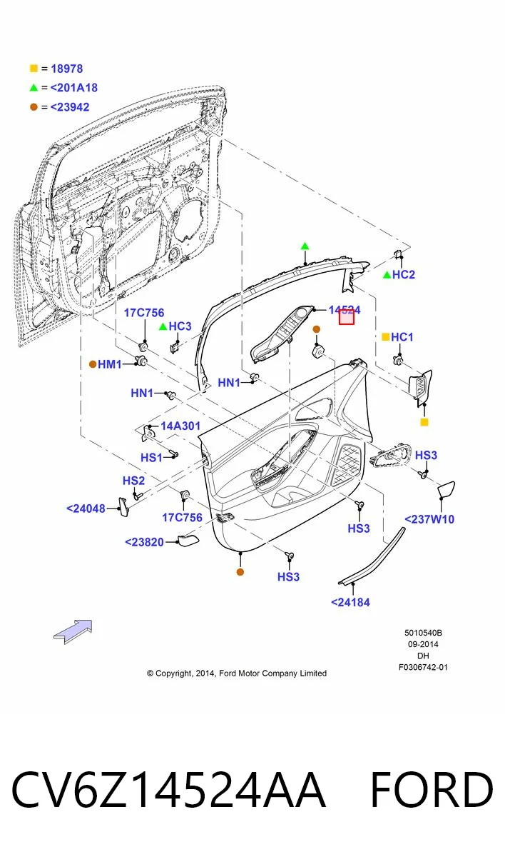 CV6Z14524AA Ford 