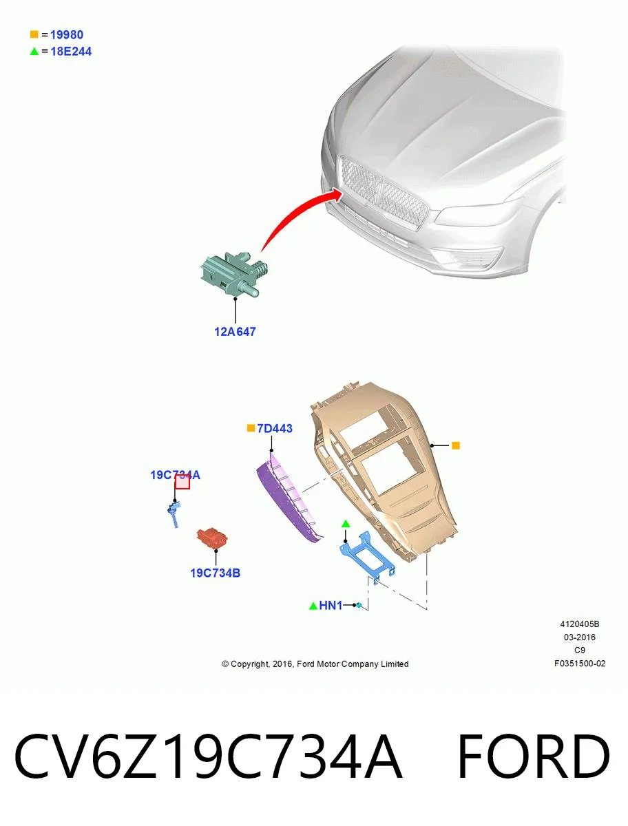 Датчик температуры салона на Ford Fusion  CD