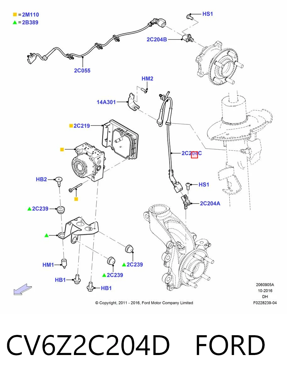 CV6Z2C204D Ford 