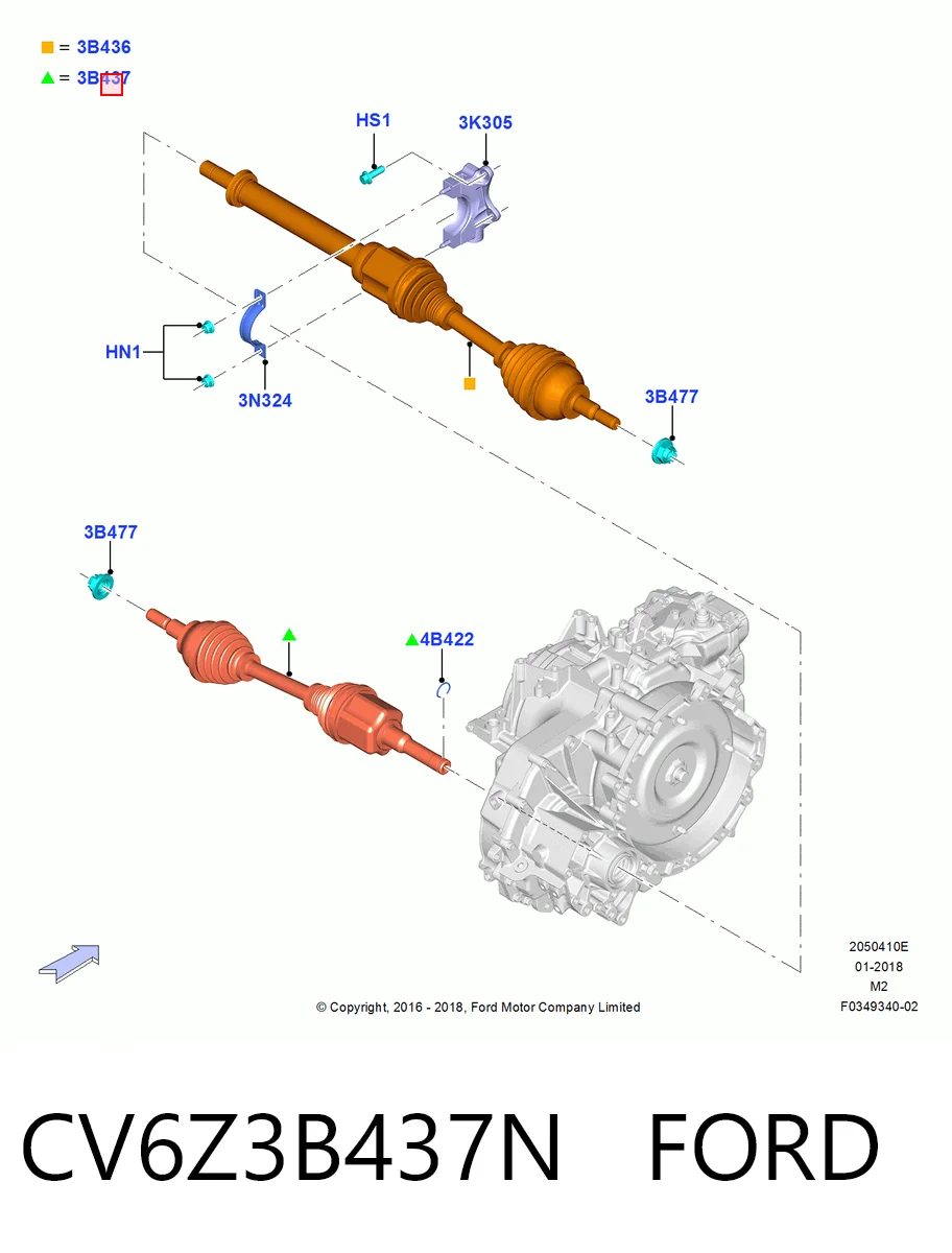 Привод передний левый NTY CV6Z3B437B цена, от 126.55 USD