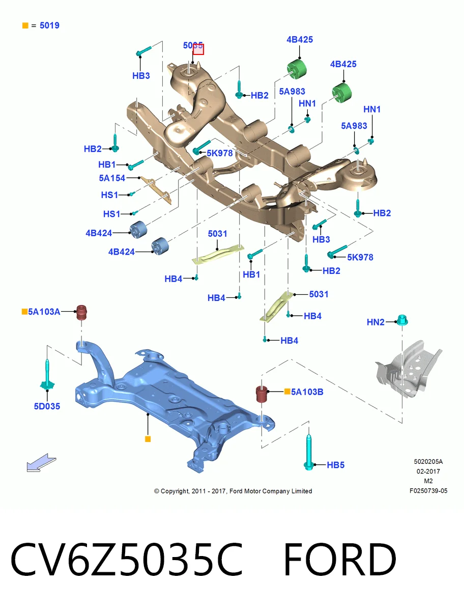 Подрамник задней подвески на Ford Escape II DM2