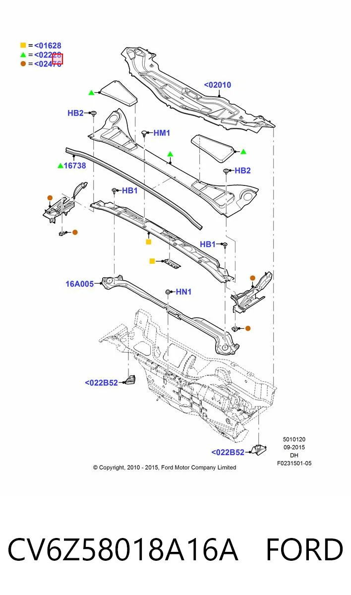 CV6Z58018A16A Ford 