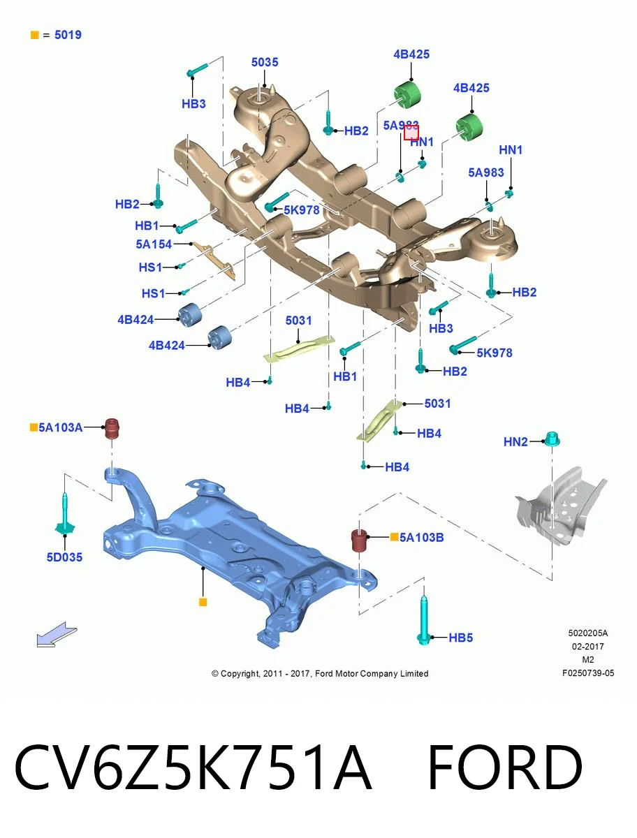 CV6Z5K751A Ford 