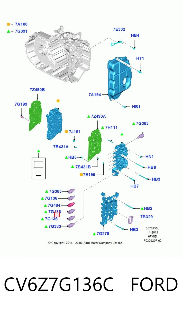 CV6Z7G136C Ford 