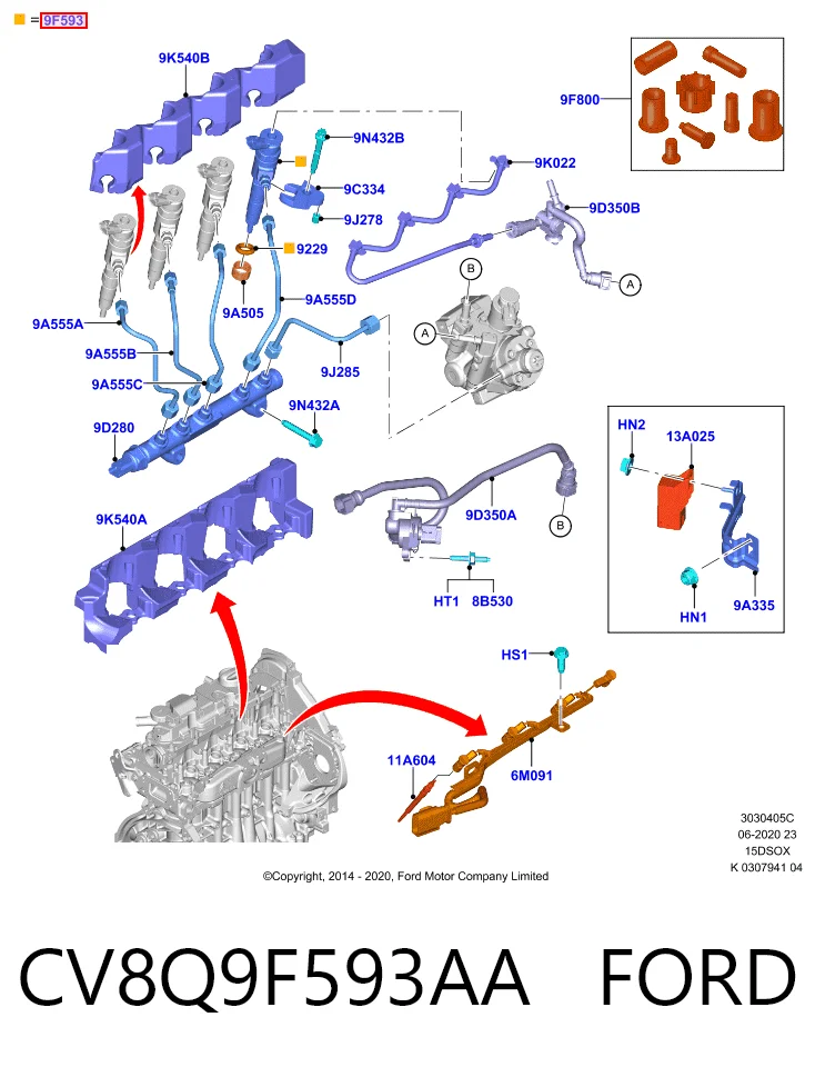  Топливные форсунки Ford Focus 3
