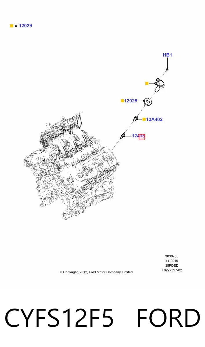 CYFS12F5 Ford Свечи зажигания
