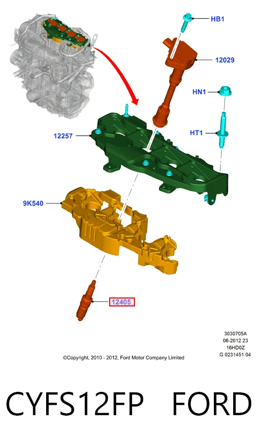 CYFS12FP Ford Свечи зажигания