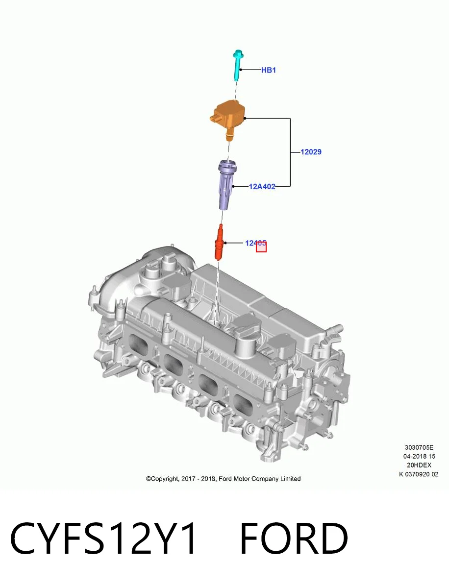 CYFS12Y1 Ford Свечи зажигания
