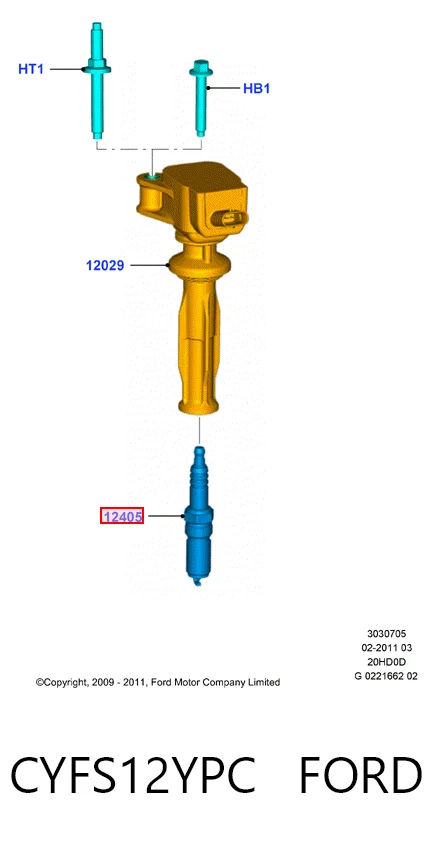 CYFS12YPC Ford Свечи зажигания