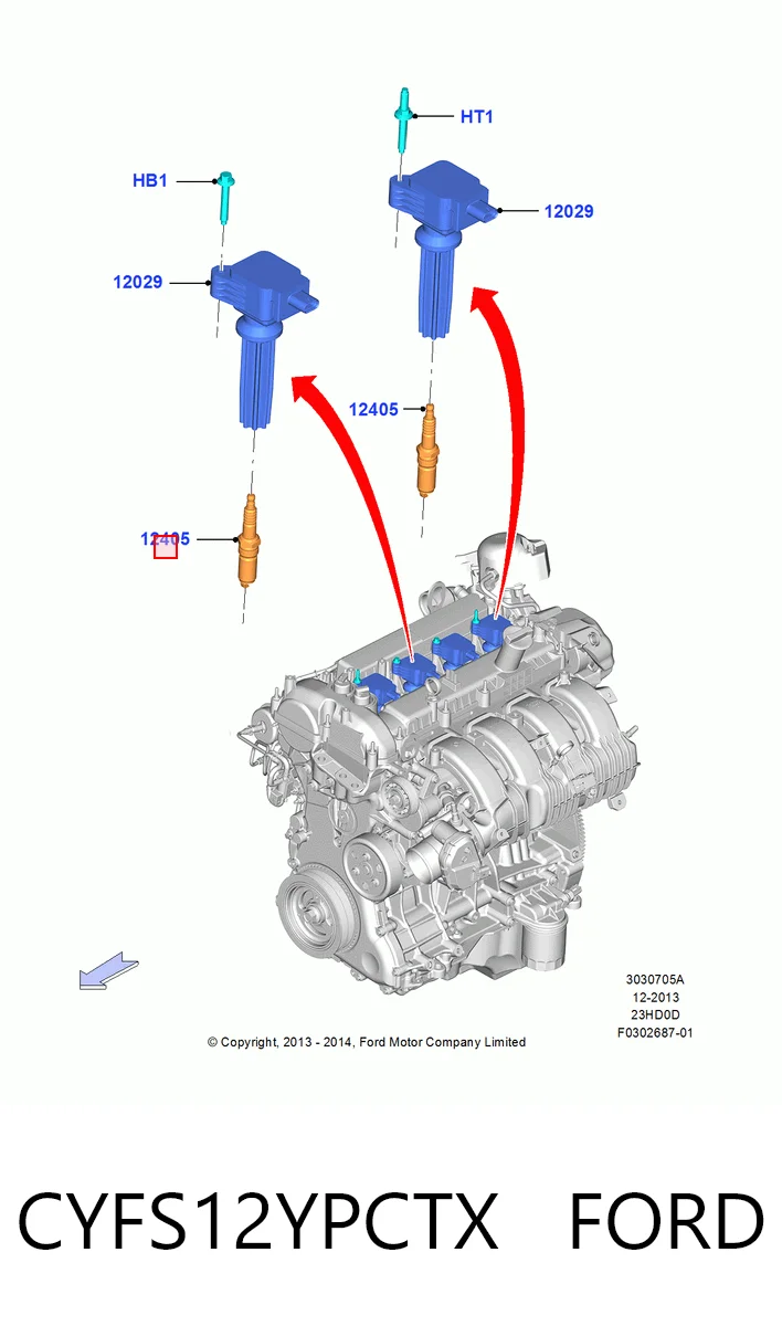 CYFS12YPCTX Ford Свечи зажигания