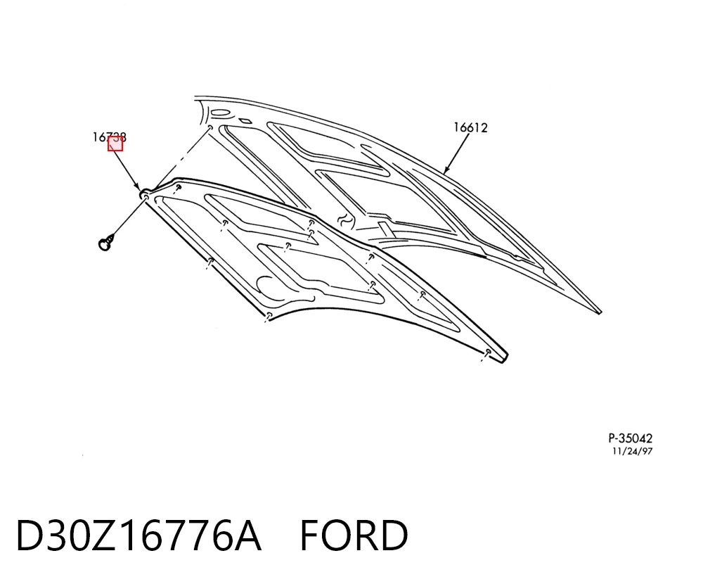 D30Z16776A Ford Крепление бампера заднего