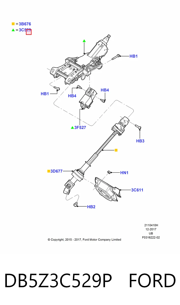 Рулевая колонка Ford Explorer внедорожник (U5) (2011 - 2019) цена, от 62.71 USD