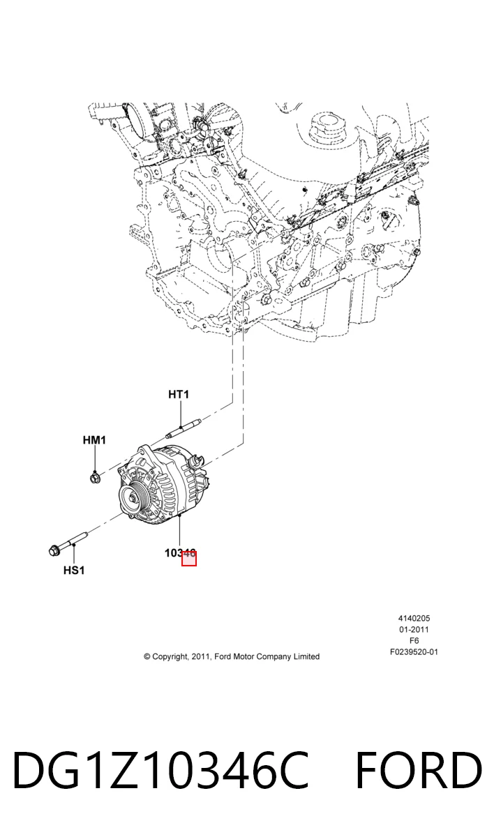 DG1Z10346C Ford Генератор автомобильный