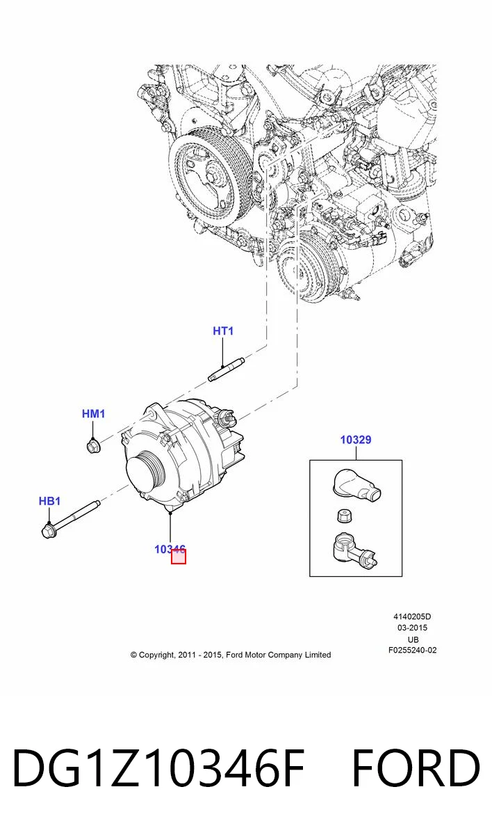 DG1Z10346F Ford Генератор автомобильный
