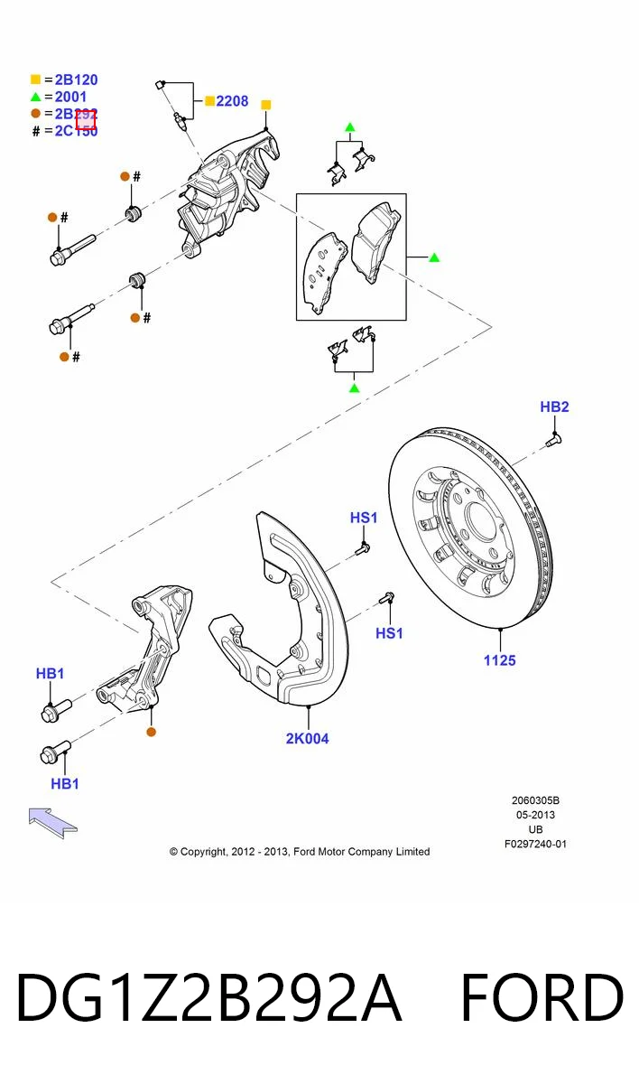 Ремкомплект переднего суппорта RK69870 Goodrem