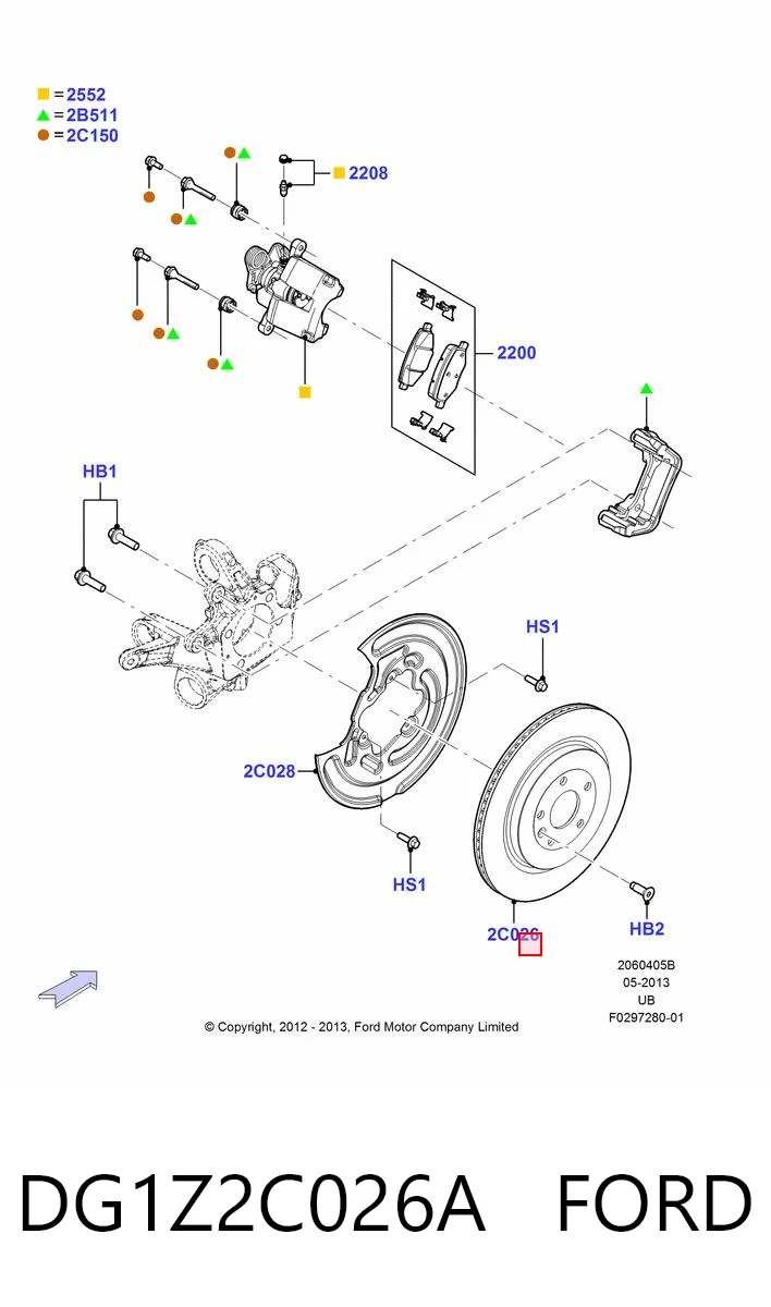 DG1Z2C026A Ford Дисковый тормоз