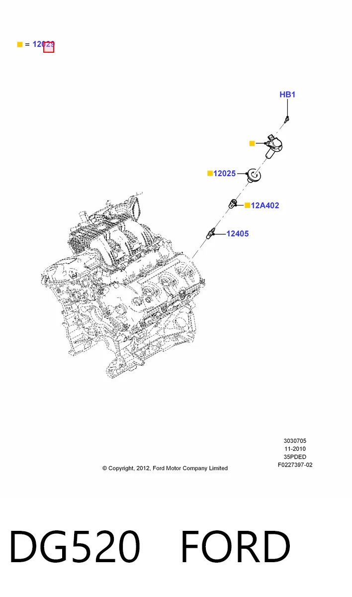 DG520 Ford Катушка зажигания