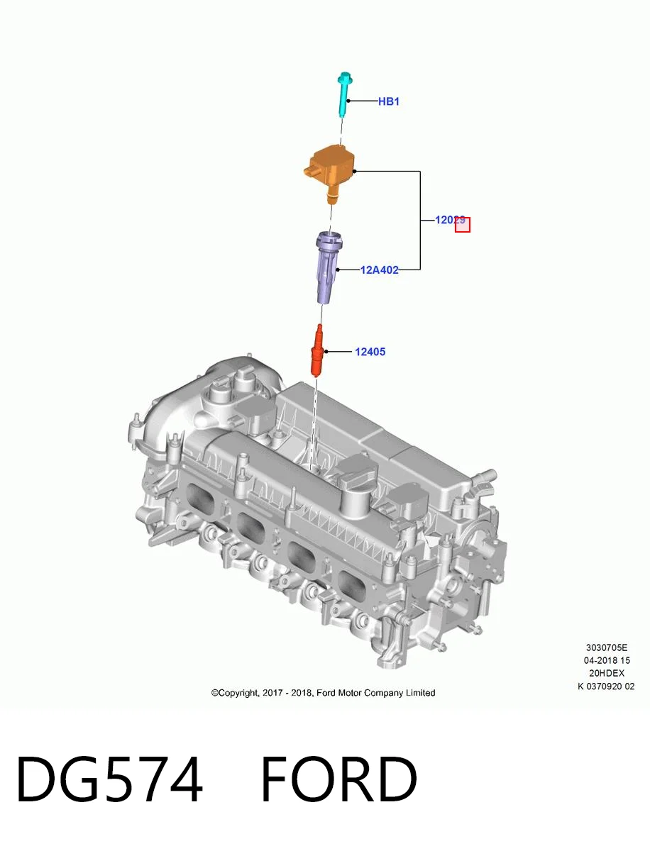 DG574 Ford Катушка зажигания