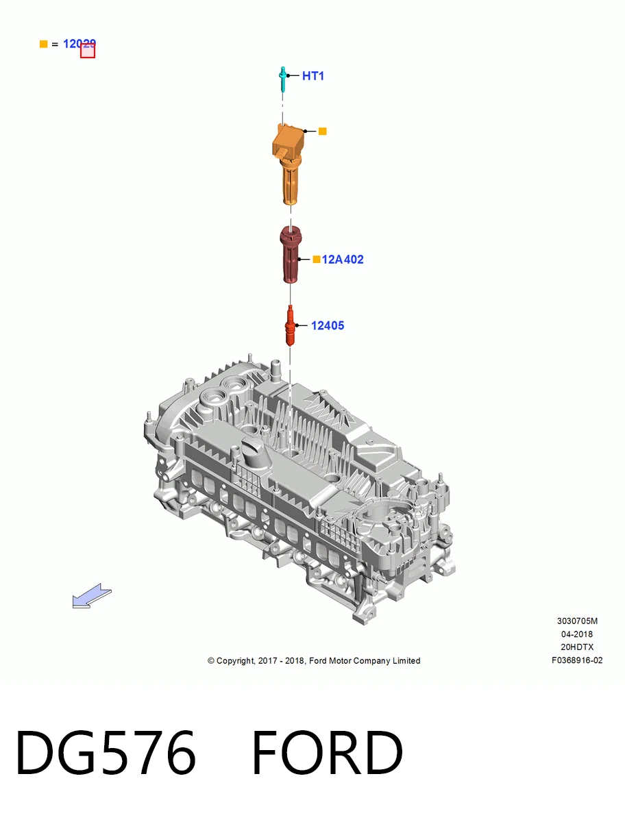 DG576 Ford Катушка зажигания