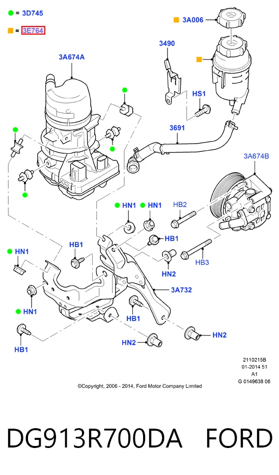 Купить HMPDG913R700DA Hmpx Бачок насоса гидроусилителя руля