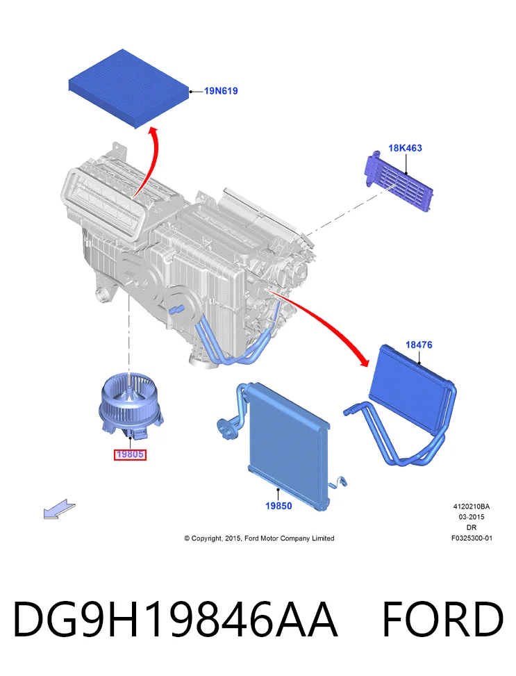 DG9H19846AA Ford Электромотор печки