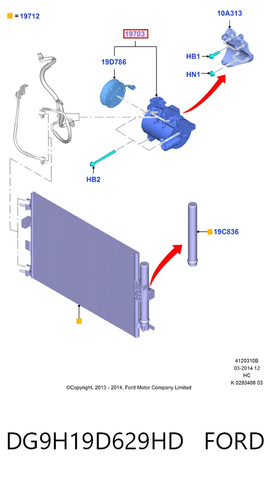 DG9H19D629HD Ford Компрессор хладагента