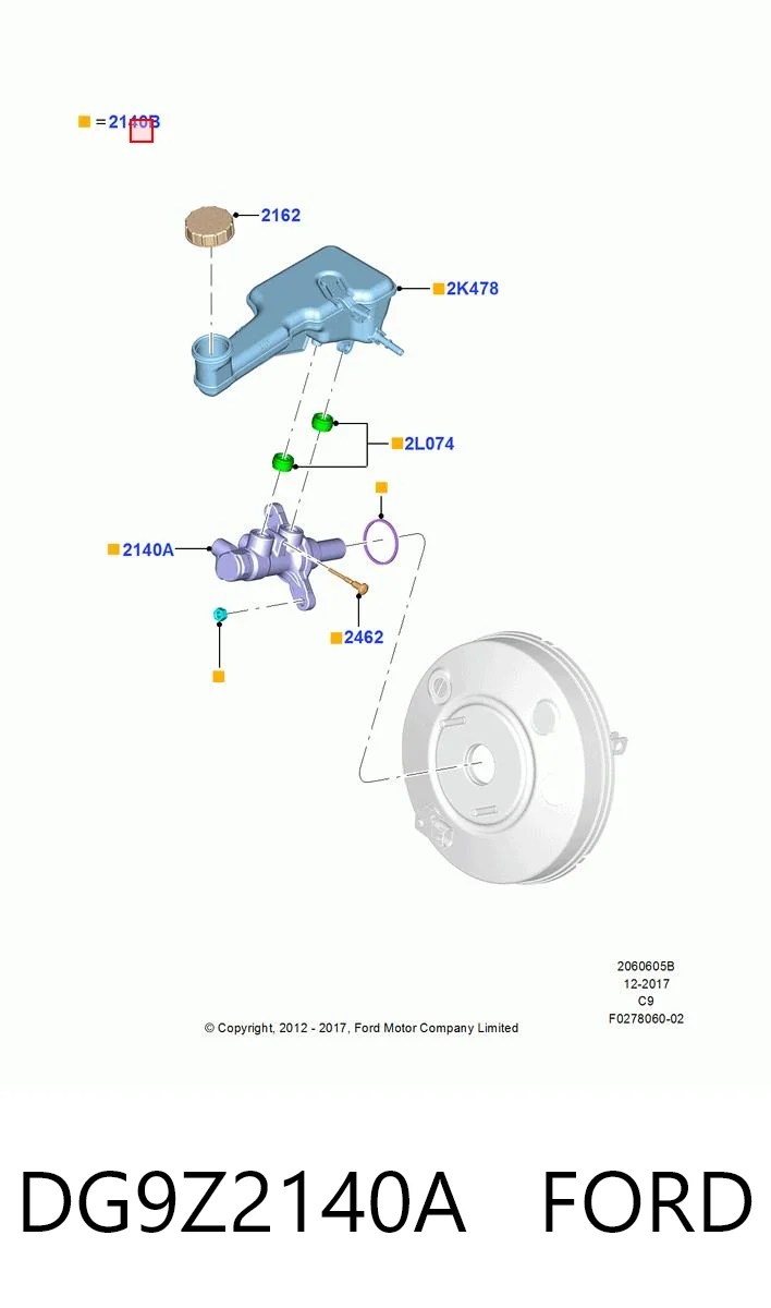 DG9Z2140A Ford Цилиндр тормозной, главный